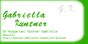 gabriella kuntner business card